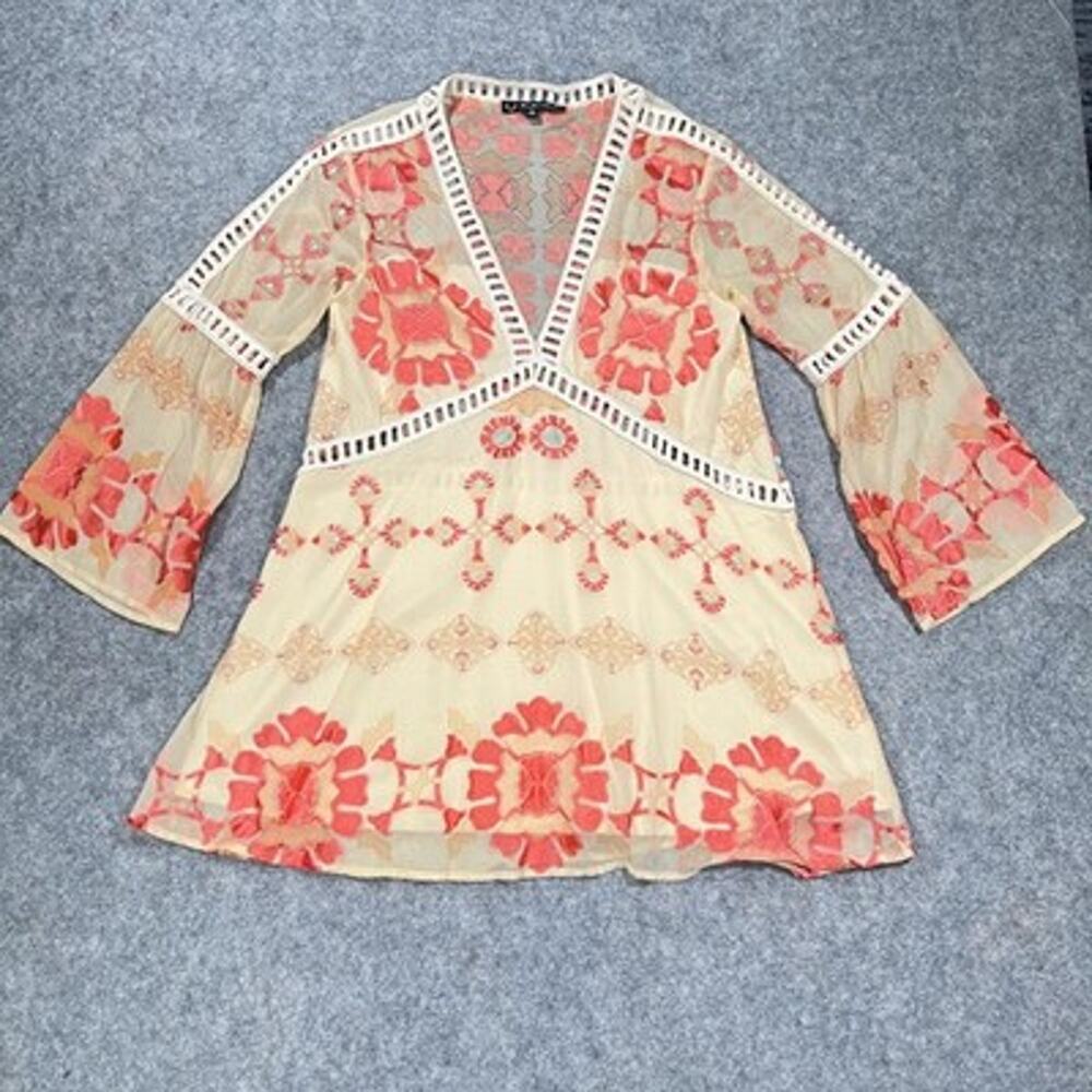 For Love & Lemons Dress Womens S Floral Embroidered Barcelona Mini